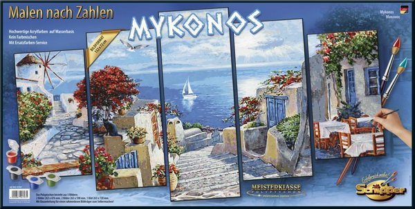 Malen nach Zahlen: Mykonos