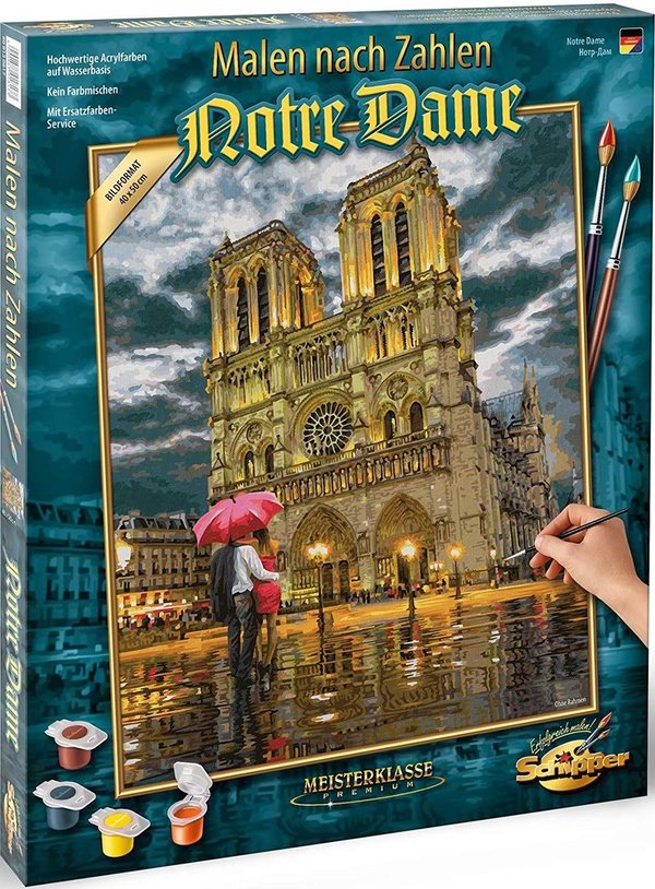 Malen nach Zahlen: Die Kathedrale „Notre-Dame in Paris“