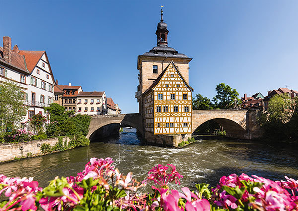 Puzzle Bamberg, Regnitz und Altes Rathaus