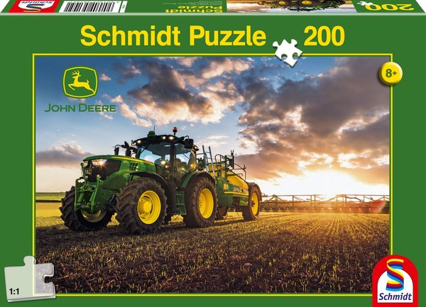Puzzle John Deere Traktor 6150R m. Feldspritze