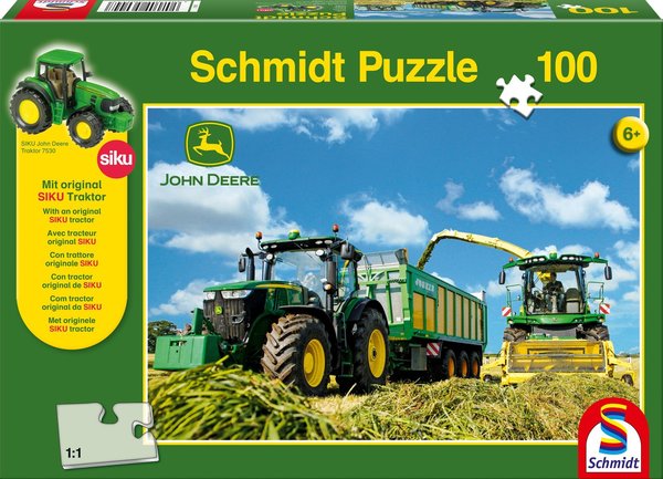 Puzzle John Deere Traktor 7310R mit 8600i Feldhäcksler