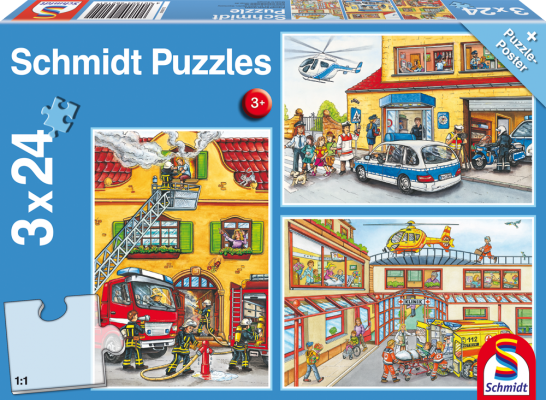 Puzzle Feuerwehr & Polizei