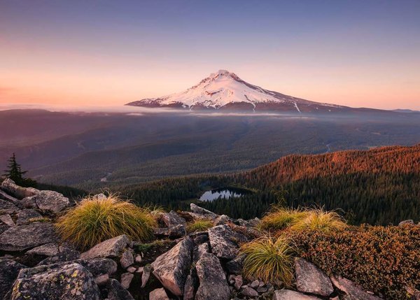 Puzzle Beautiful Places Stratovulkan Mount Hood in Oregon, USA