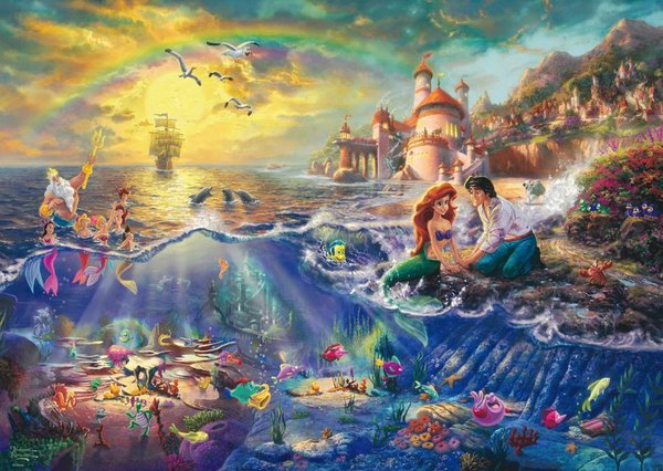 Puzzle Thomas Kinkade: Disney's Kleine Meerjungfrau - Arielle