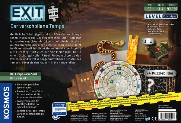 Exit - Das Spiel + Puzzle: Der verschollene Tempel (Einsteiger)