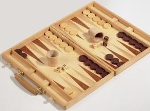 Backgammon Kassette aus Buche