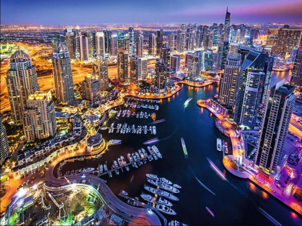 Puzzle Dubai Marina am Persischen Golf