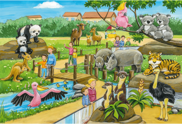 Puzzle Ein Tag im Zoo
