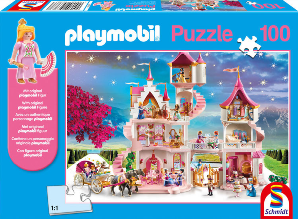 Puzzle Prinzessinenschloß +  Playmobil Figur