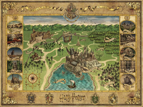 Puzzle Harry Potter: Hogwarts Karte