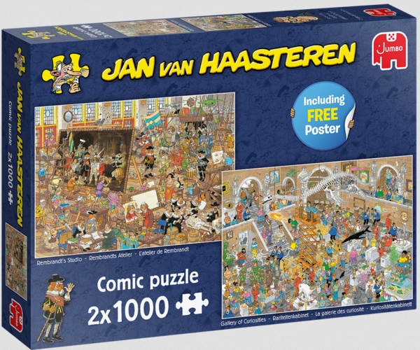 Puzzle Jan van Haasteren – Rembrands Studio - Ein Ausflug ins Museum