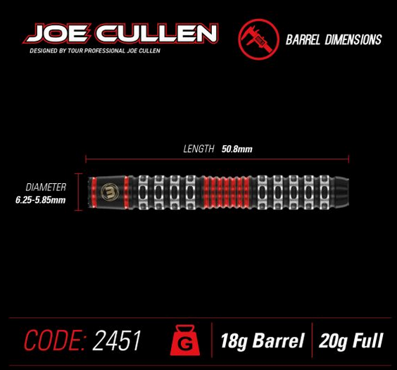 Winmau Softdart Joe Cullen Special Edition, 20g, 90% Tungsten
