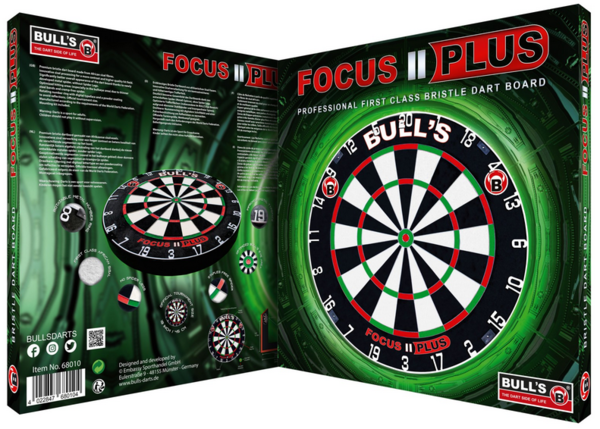 BULL'S Focus II Plus Bristle Dart Board