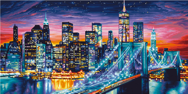 Malen nach Zahlen: Manhattan bei Nacht (neues Motiv)