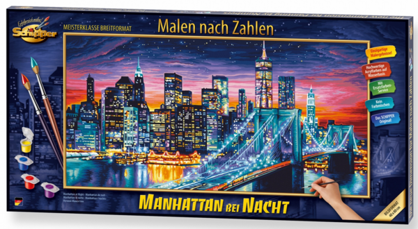 Malen nach Zahlen: Manhattan bei Nacht (neues Motiv)